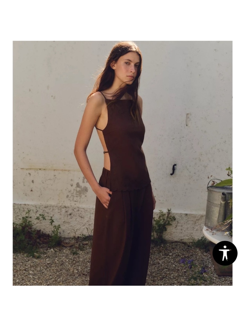 Zara Brown Top